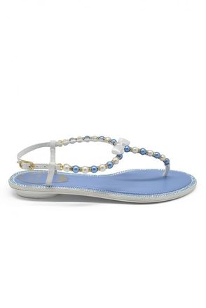 Rene Caovilla René Caovilla sandalen met parels blauw