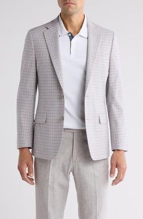 Original Penguin Check Two-Button Blazer in Light Grey/Pink at Nordstrom Rack, Size 38 Regular