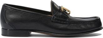 Valentino Garavani Womens Vlogo Signature Loafers - Black Leather - Size 37.5 EU/IT