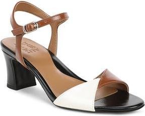 Naturalizer Nyla Sandal in White/Brown Faux Leather at Nordstrom Rack, Size 5.5
