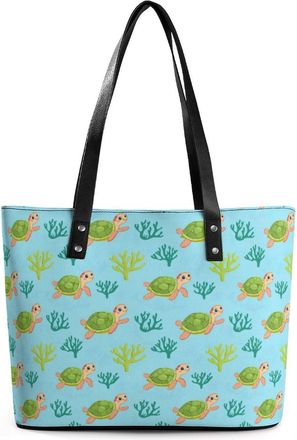 Generic Sea Turtle Tote Bags for Women Cute Shoulder Purses Handbags