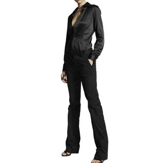 Dsquared2 Black Mid Rise Straight Leg Pants Size S