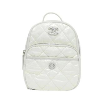 Chanel Zaino Pre-owned in Nylon - - Pre-owned - Donna - Bianco - ONE SIZE