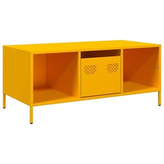 Berkfield Home Coffee Table Mustard Yellow 101.5x50x43.5 cm Cold-rolled Steel