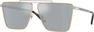 Versace Zonnebril - Heren - Zonnebrillen - Geel - 64 MM - Accessoires