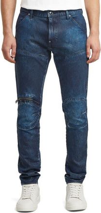 G-Star 3D Zip Knee Skinny Jeans in Faded Cerulean Skin at Nordstrom, Size 31 X 30