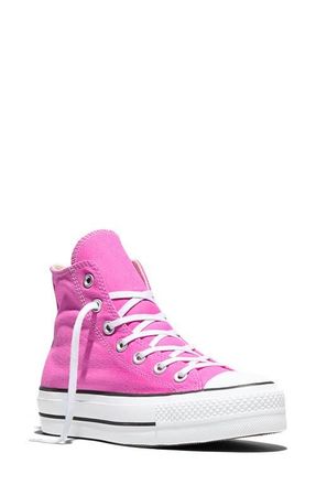 Converse Chuck Taylor All Star Lift High Top Platform Sneaker in Shocking Orchid/White/Black at Nordstrom, Size 6.5