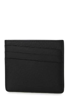 Maison Margiela Mens Black Leather Card Holder T8013 Portafogli
