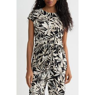 Kasper Dolman Sleeve Top in Black Multi at Nordstrom, Size X-Large P