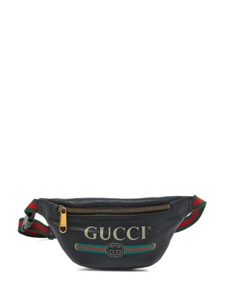 Gucci 2024 logo leather belt bag - Black