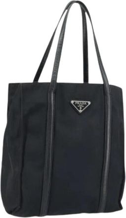 Prada Pre-owned Vintage Handtas - Dames - Vintage Shopper - Zwart - ONE Size - Nylon - Vintage