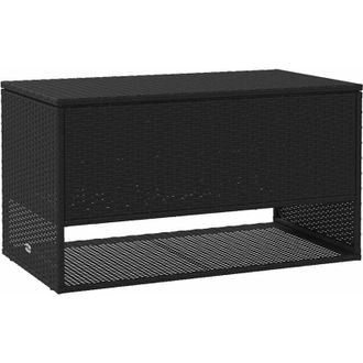 vidaXL Cojines Para Exterior Negro 100x55x55,5 Cm Rat&aacute;n Sint&eacute;tico Vidaxl