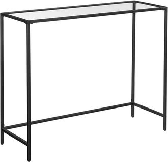 Private Label Console Valora in vetro nero e metallo per il soggiorno dal design elegante