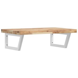 vidaXL Estante De Lavabo De Pared Acero Y Madera Maciza De Acacia Vidaxl