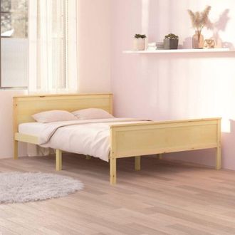 vidaXL Estructura De Cama Sin Colch&oacute;n Madera Maciza De Pino 160x200 Cm Vidaxl