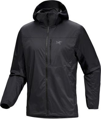 Arc'teryx Squamish Water Repellent Nylon Ripstop Hooded Jacket in Black at Nordstrom, Size Xx-Large