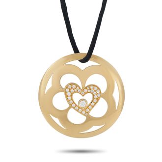 Escada 18K Yellow Gold 0.75ct Diamond Pendant Necklace ES19-040926