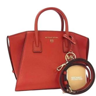 Michael Kors Pre-owned Handbags, female, Red, Size: ONE SIZE Pre-owned Leather Handbag