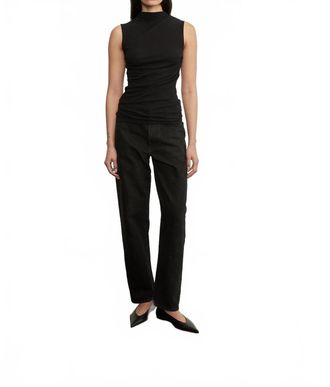 Enza Costa Cashmere Sleeveless Twist Top In Black
