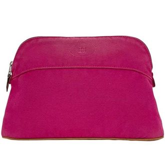 Herm&egrave;s Pink Cotton Pouch (Pre-Owned)