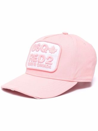 Dsquared2 Mens Pink DSQ-Red2 Logo Cap Cotton - One Size