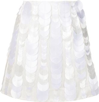 Gloria Coelho Minigonna con applicazione - Bianco
