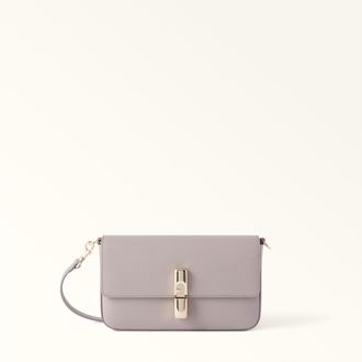 Furla Iride Borsa A Tracolla S Cachemire Gray Grigio Pelle Stampata Donna