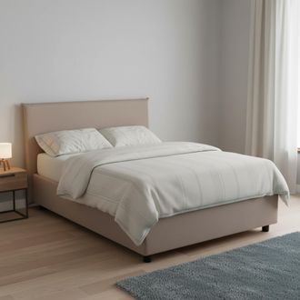 Dmora Dmora - Cama De Plaza Y Media Daceret, Cama Contenedor Con Revestimiento De Tela, 100% Made In Italy, Apertura Frontal, Con Colch&oacute;n Cm 120x190 Incluid