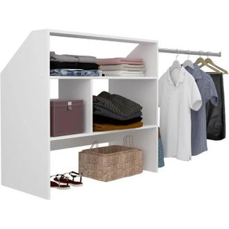 Parisot Einsacc Kit De Armario Para Buhardilla Blanco 197x50x94 Cm