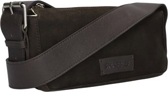 Shabbies Amsterdam Venice Schoudertas Oiled Suede - Dames - Tassen - Bruin - Maat: ONE Size Su&egrave;de