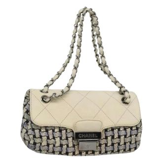 Chanel Pre-owned Vintage Schoudertas - Dames - Pre-owned - Beige - Maat: ONE Size Leer