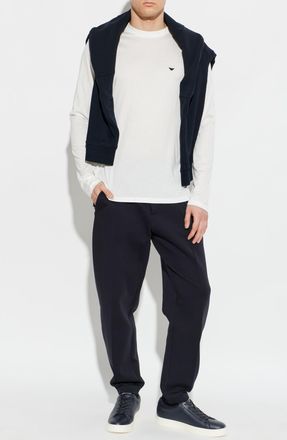 Emporio Armani Long Sleeve T-shirt, Mens, White