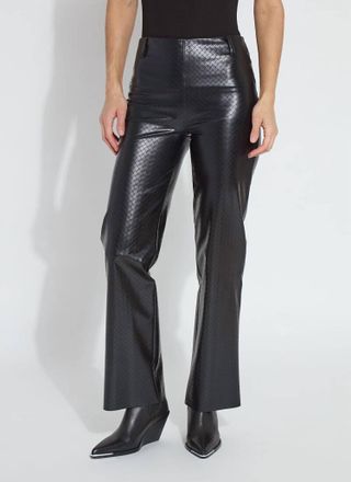 Lyss&eacute; Amara Straight Flare Pant In Black Wicker Texture