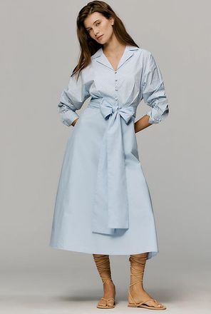 En Saison 100% Cotton Wrap Shirtdress