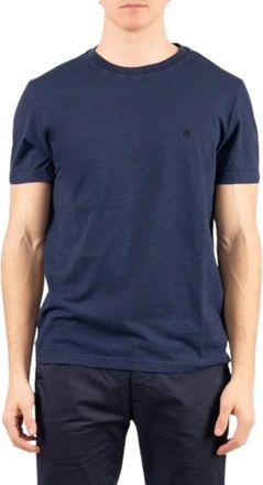 Dondup T-shirt met ronde hals - Heren - T-shirts - Blauw - XL - Katoen - Tops