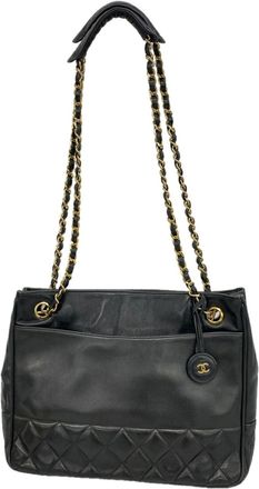 Chanel Black Leather Tote Bag (Pre-Owned)