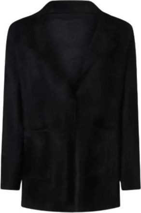 D.exterior Blazer met Reverskraag - Dames - Blazers - Zwart - S - Leer - Jassen
