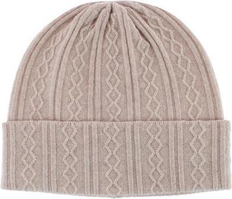 Trafalgar Store The Windsor Merino Wool Cable Knit Beanie in Ivory at Nordstrom