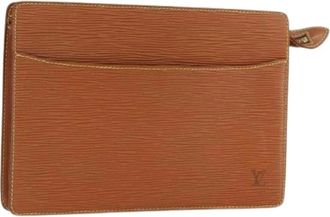 Louis Vuitton Pre-owned Clutches, female, Brown, Size: ONE SIZE Pre-owned Leather Clutch