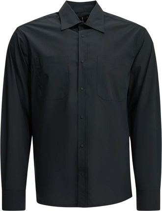 Herno Modal Polyester Elastane Shirt - Heren - Casual Overhemden - Zwart - S - Polyester - Overhemden