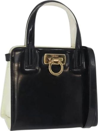 Ferragamo Pre-owned Handbags, female, Black, Size: ONE SIZE Pre-owned Leather Handbag