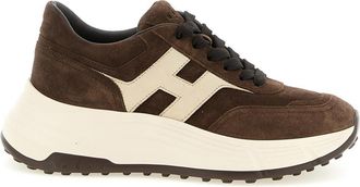 Hogan Dark Brown Lace Up Sneakers