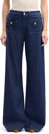Seven 7 Lotta Tailorless High Waist Wide Leg Jeans in Halona at Nordstrom, Size 28