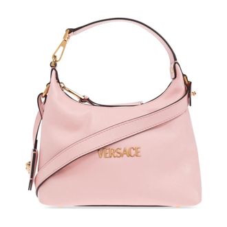 Versace Handbags, female, Pink, Size: ONE SIZE Tag Hobo Handbag