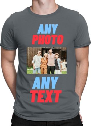 Generic Personalised T-Shirt UK | Design Your Own | Any Photo, Any Text | Men & Kids | Personalised Workwear Mens Tshirt | Printed Stag do Hen Party Create Yo