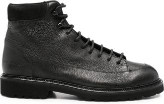 Common Projects Grained-leather Lace-up Ankle Boots