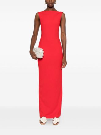 Solace London Womens Imogen Long Dress - Red - Size EU 36 (Womens)