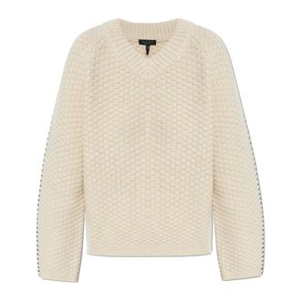 Rag & Bone V-neck Knitwear, female, Beige, Size: S Sweater Norma