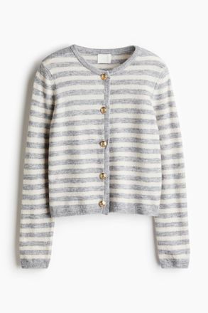 H&M Figurnaher Cardigan - Grau