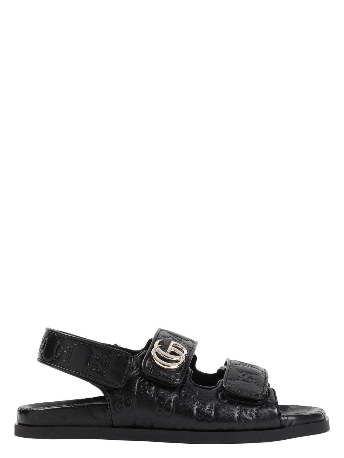 GUCCI｜SANDALS (816797 FAD9D 3445) Women's GG platform sandal in beige and dark brown Original